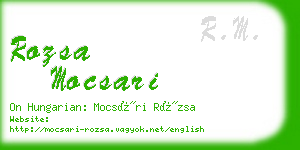 rozsa mocsari business card